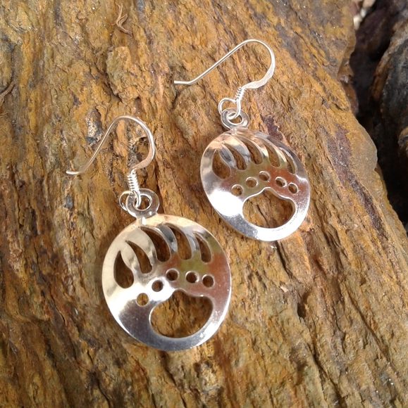 Sterling Silver Bear Claw EARRINGS - Picture 7 of 7